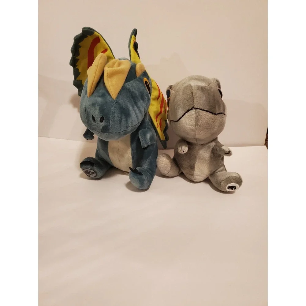 Jurassic‎ Park World Plush Dinosaur Dilophosaurus 2022 Dominion And Velociraptor